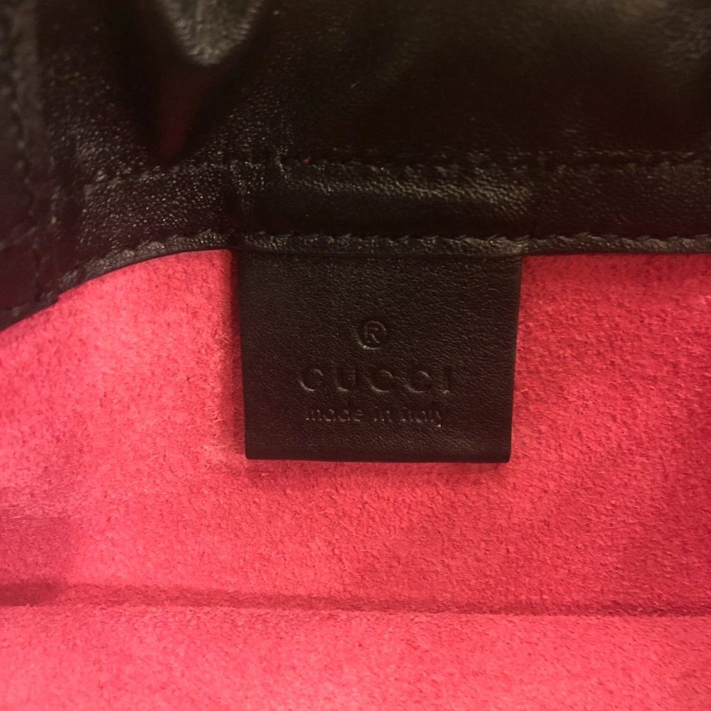 Gucci 2018 Leather Drawstring Backpack in Pink NEW WITH DUSTBAG - Picture 12 of 16